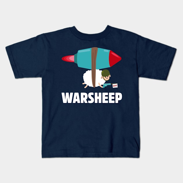 Funny War Sheep | Gift Ideas | Cute Pets Kids T-Shirt by Fluffy-Vectors